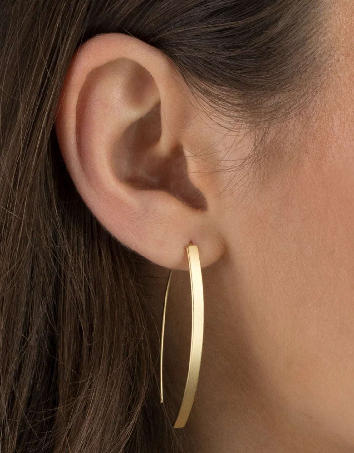 Arc Hooped Earrings Gold