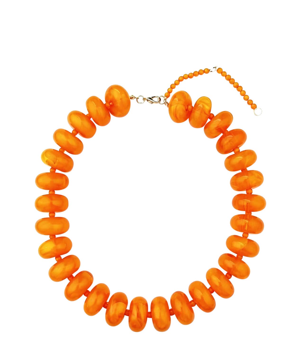 Orange- Bailey Chunky Beaded Necklace