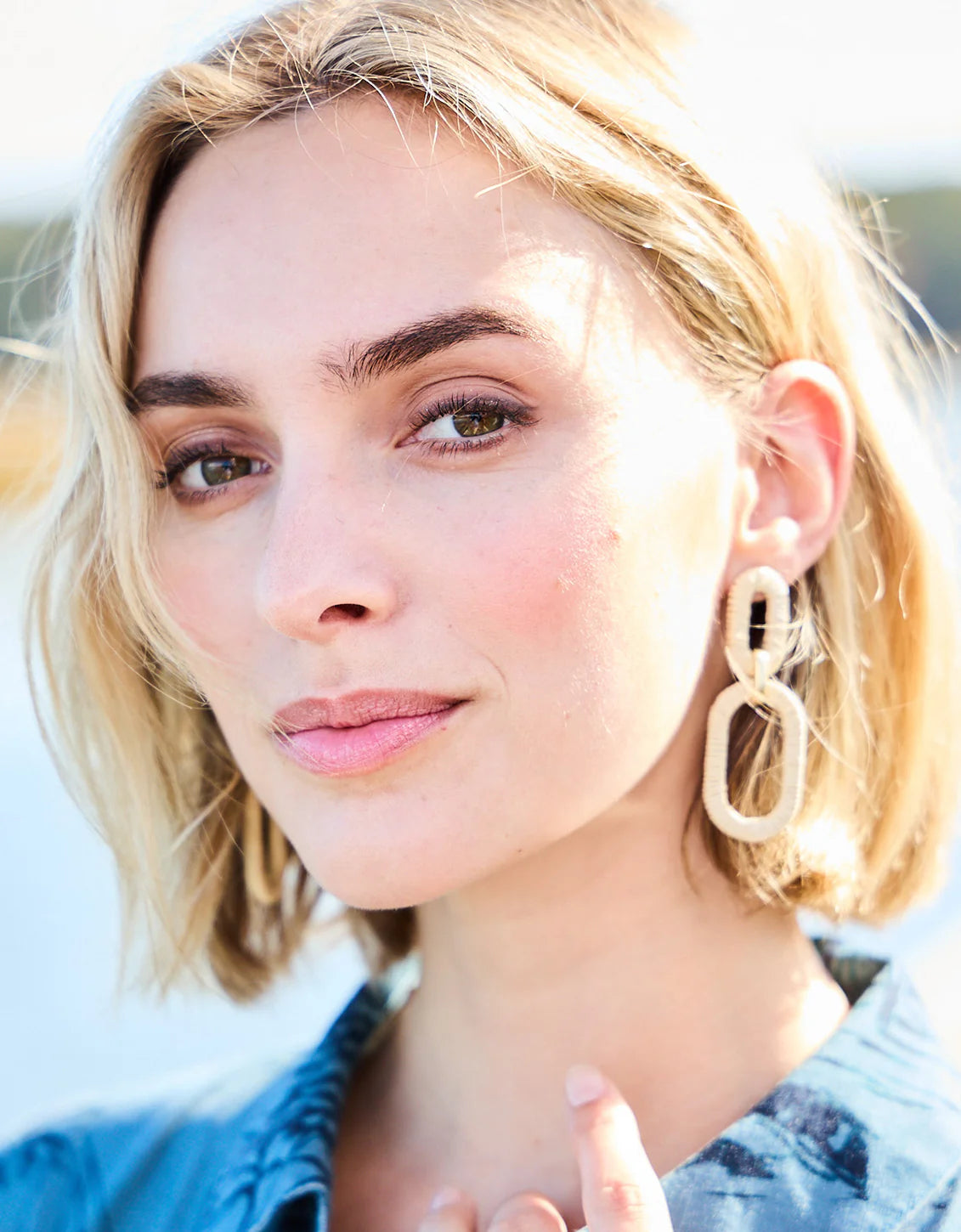Straw Link Earring