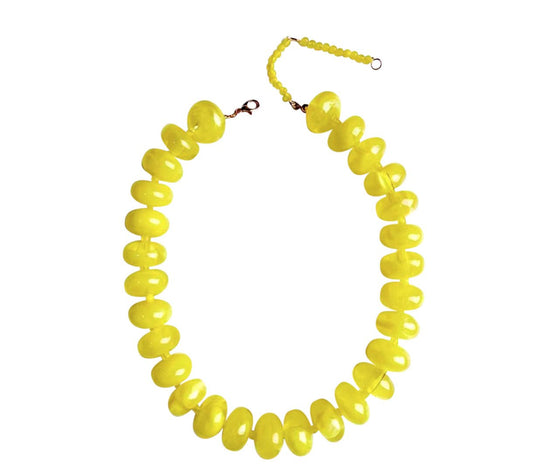 Yellow- Bailey Chunky Beaded Necklace