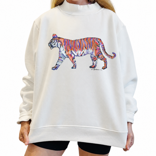 "Walking Tiger" Mock Neck One Size