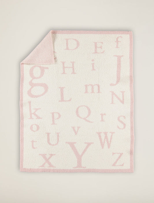 Dusty Rose ABC Baby Blanket