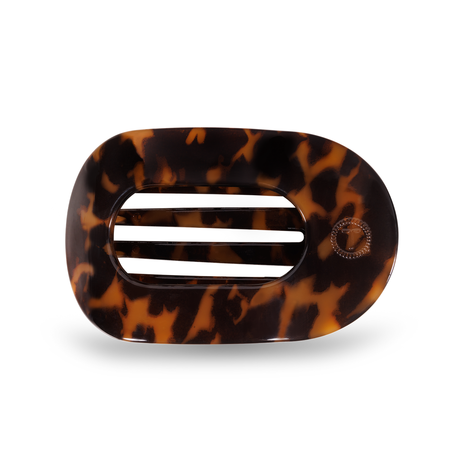 Medium Tortoise Round Flat Hair Clip