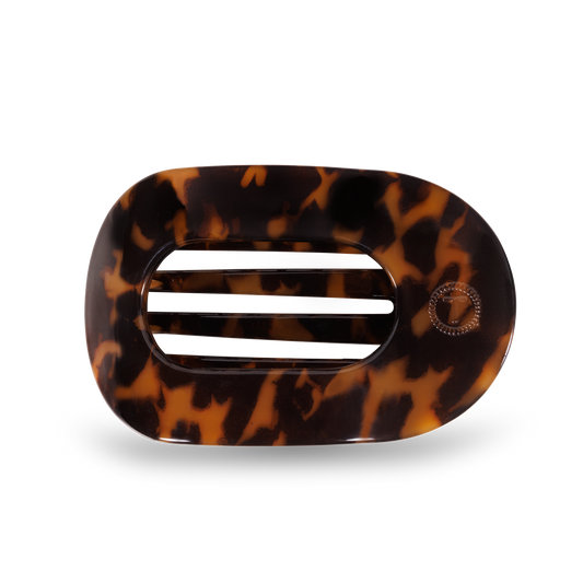 Medium Tortoise Round Flat Hair Clip