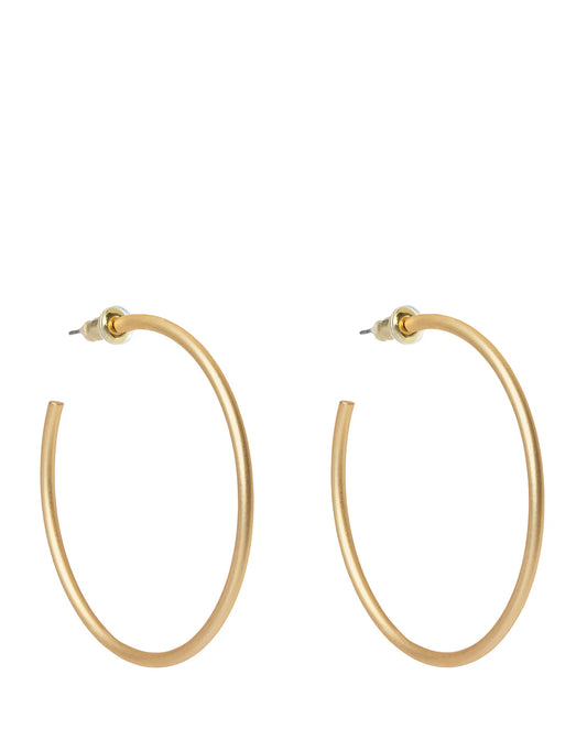 Gold Fine Line Hoop Earring
