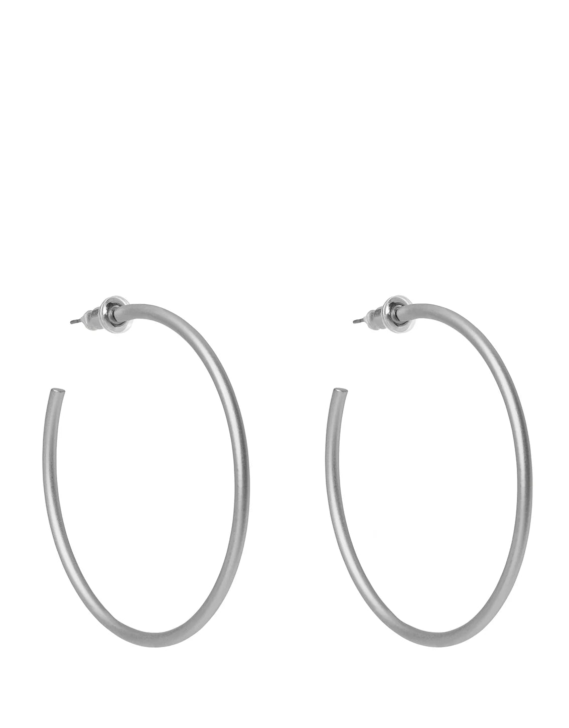 Silver Fine Line Hoop Earring
