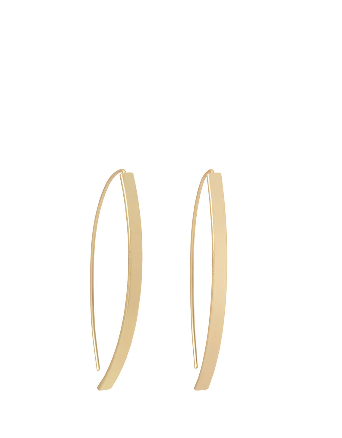 Arc Hooped Earrings Gold