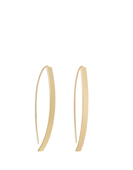 Arc Hooped Earrings Gold