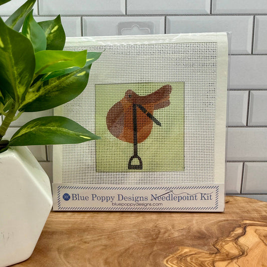 Horse English Riding Saddle Needlepoint Kit