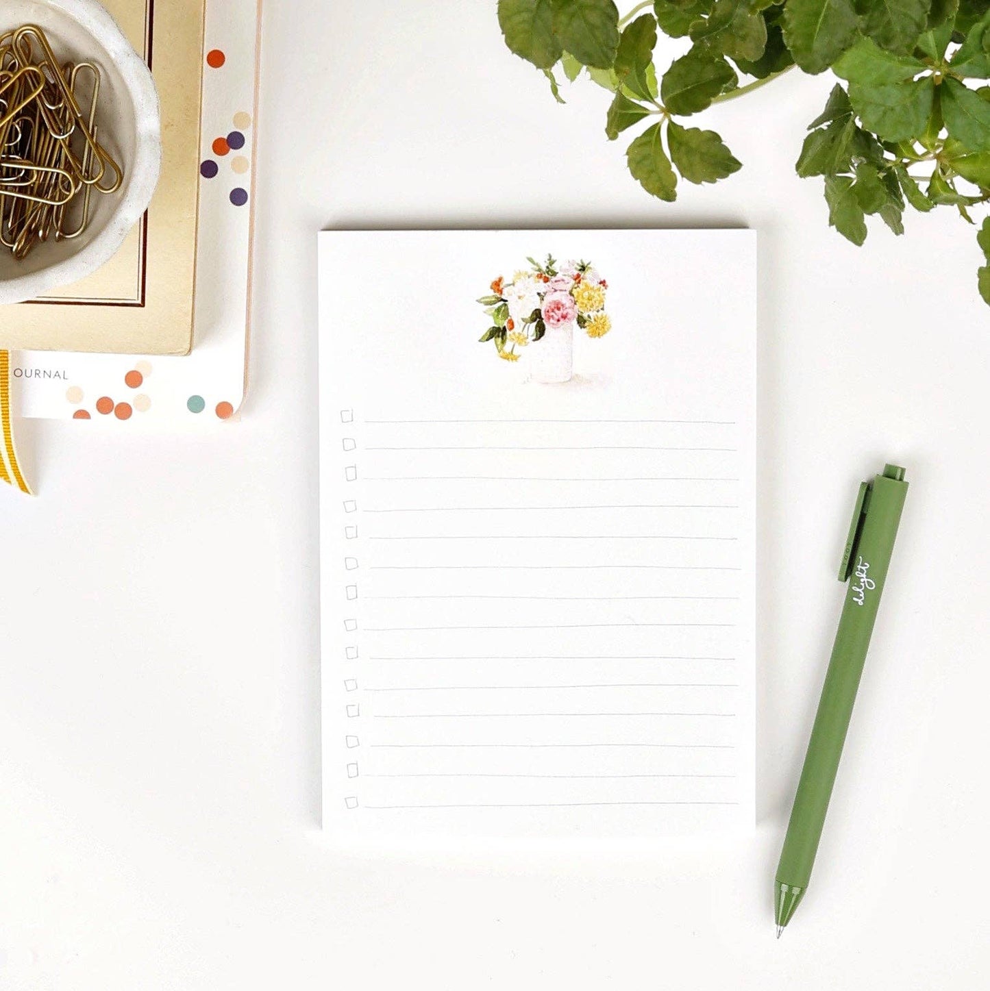 Hydrangea Checklist Notepad