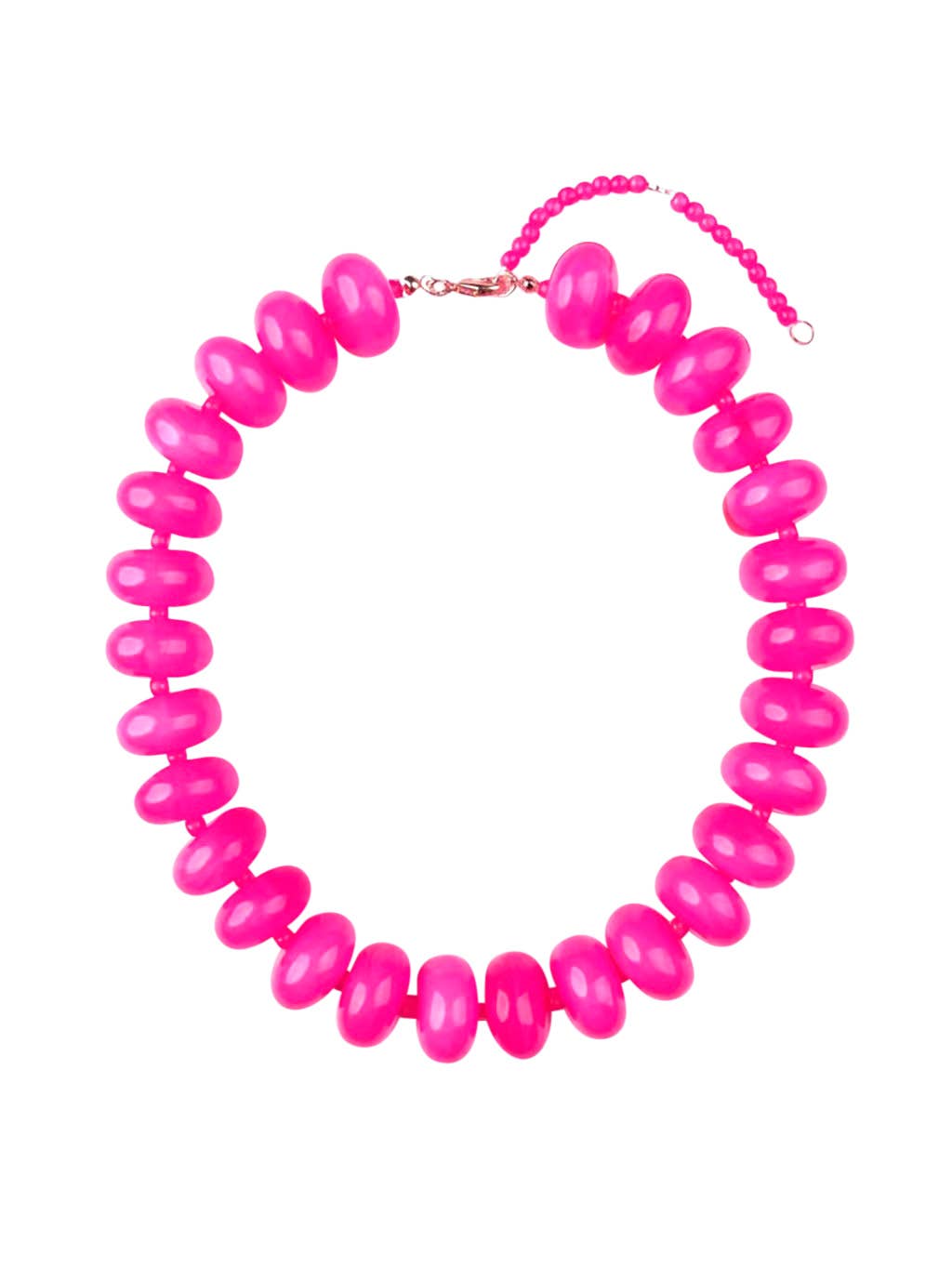 Hot Pink- Bailey Chunky Beaded Necklace