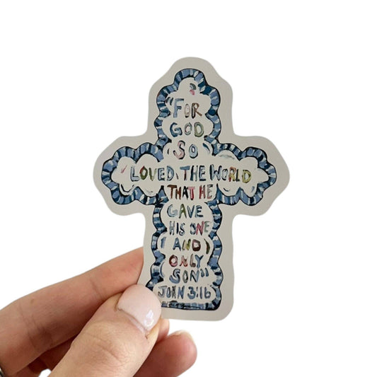"He Saved Cross" Sticker