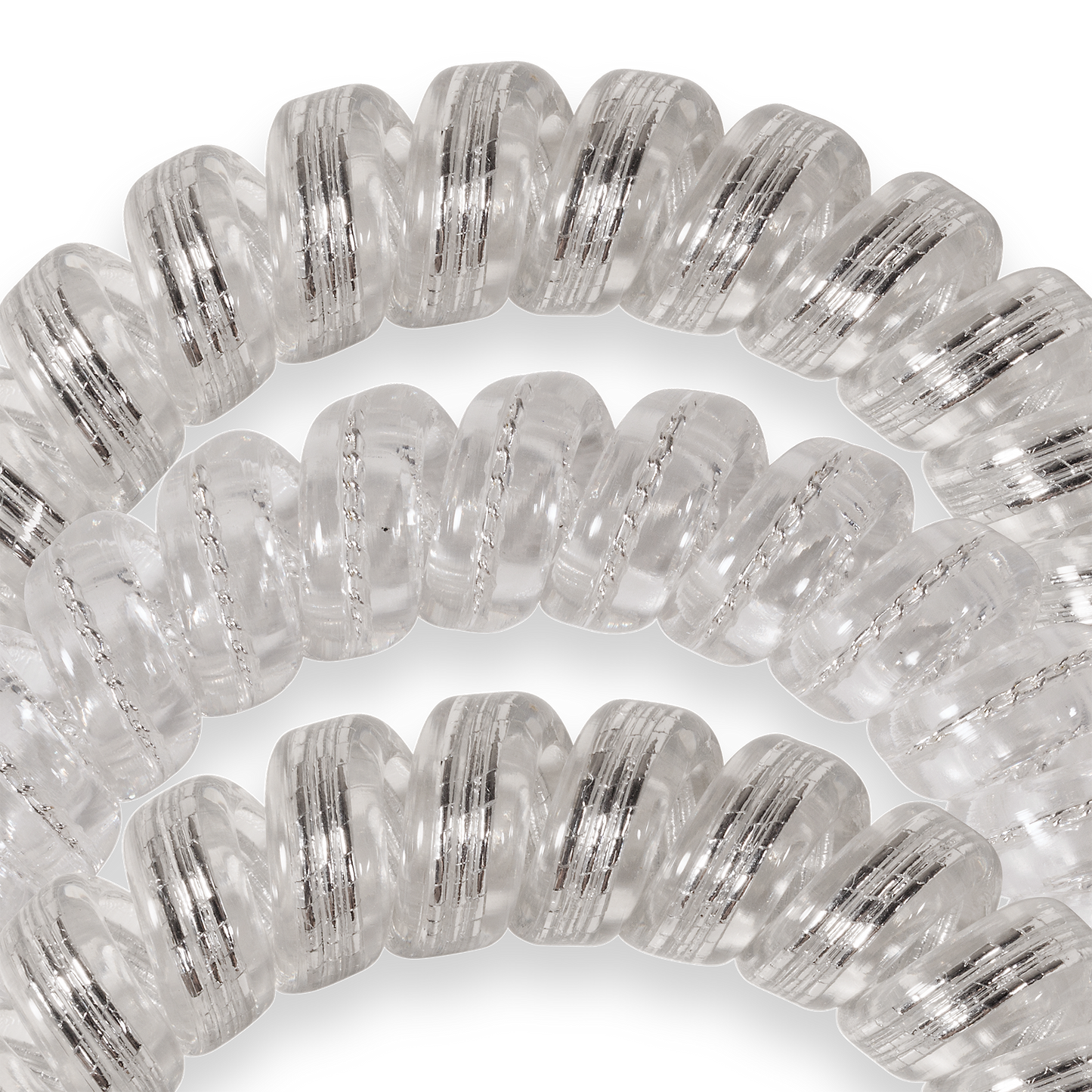 Large Spiral Silver Slay Hair Ties