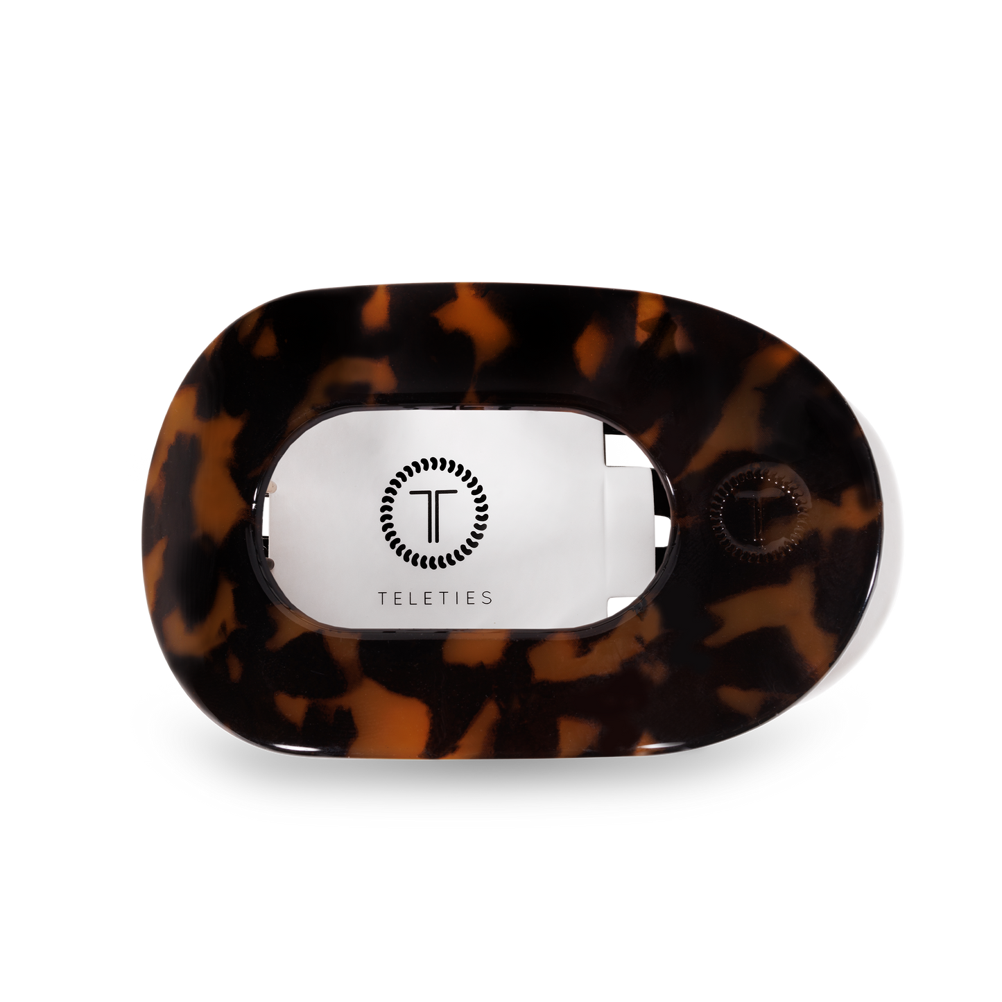 Medium Tortoise Round Flat Hair Clip