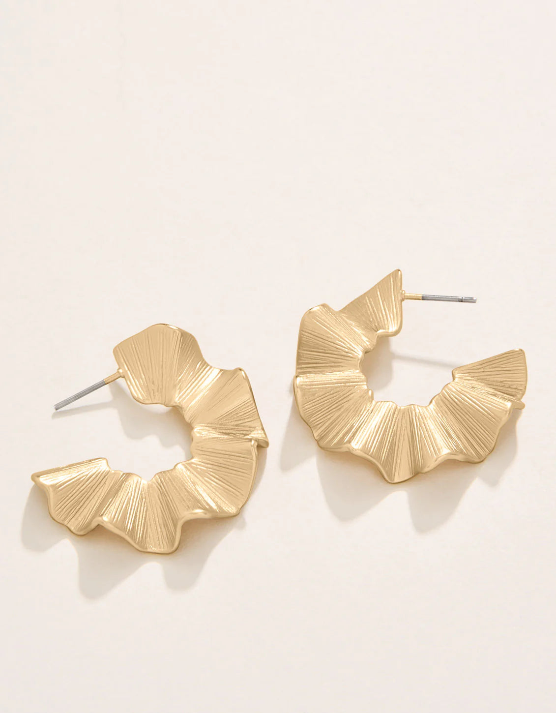 Ruffle Hoop Earring