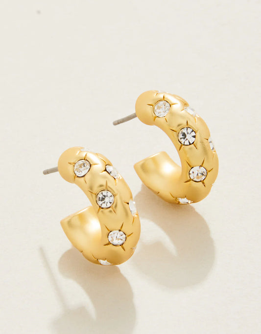 Chubby Hoop Earring Crystal