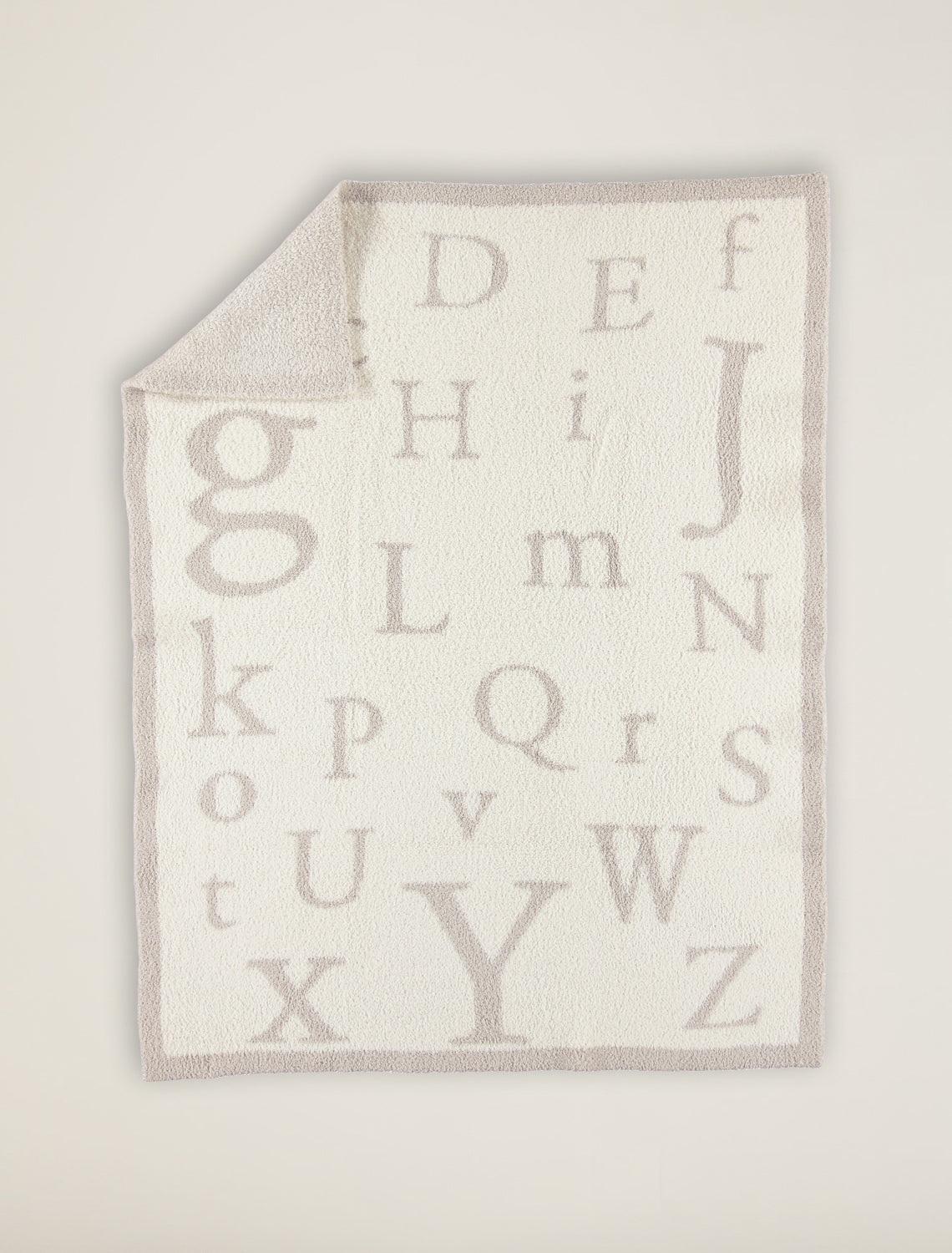 Cream ABC Baby Blanket