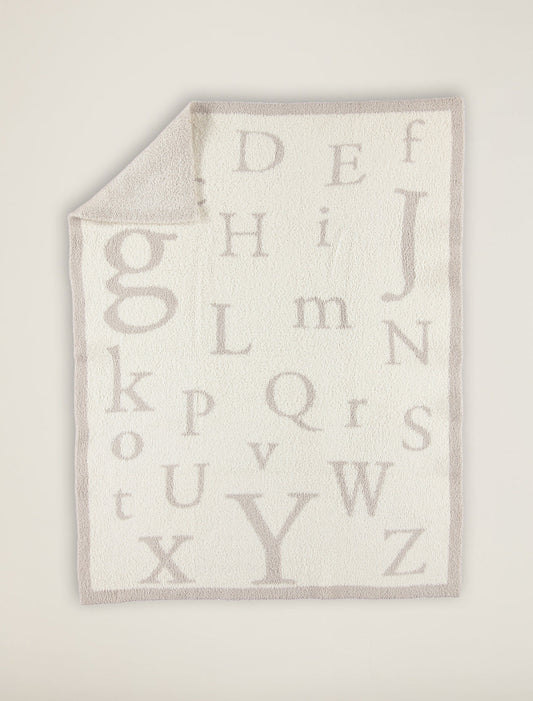 Cream ABC Baby Blanket