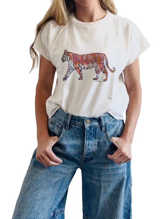 Small- Walking Tiger T Shirt
