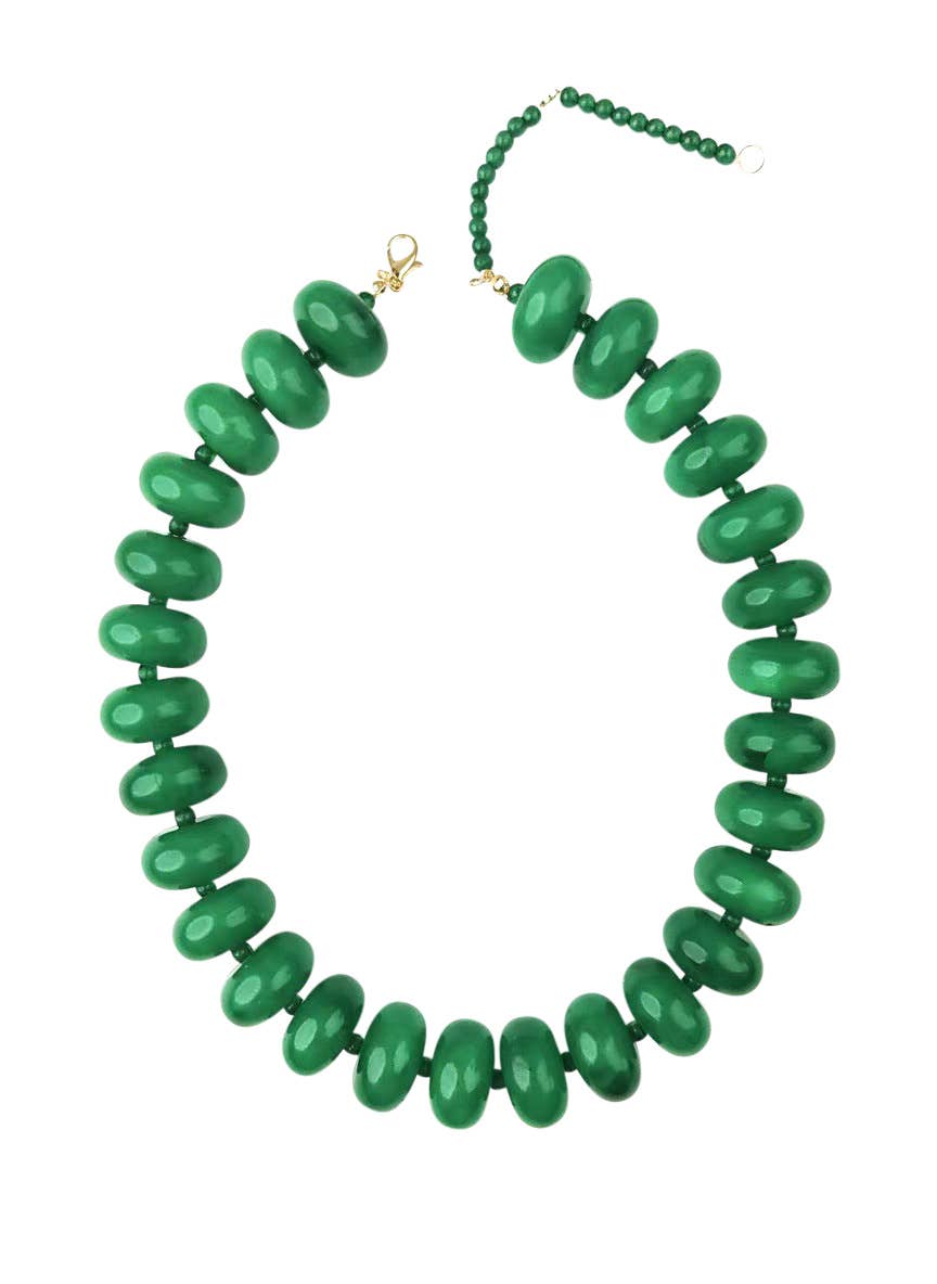 Green- Bailey Chunky Beaded Necklace