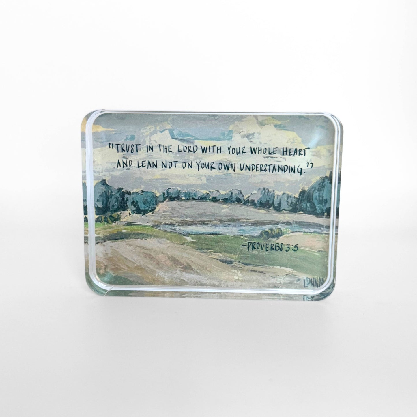 Proverbs 3:5 Acrylic Scripture Block