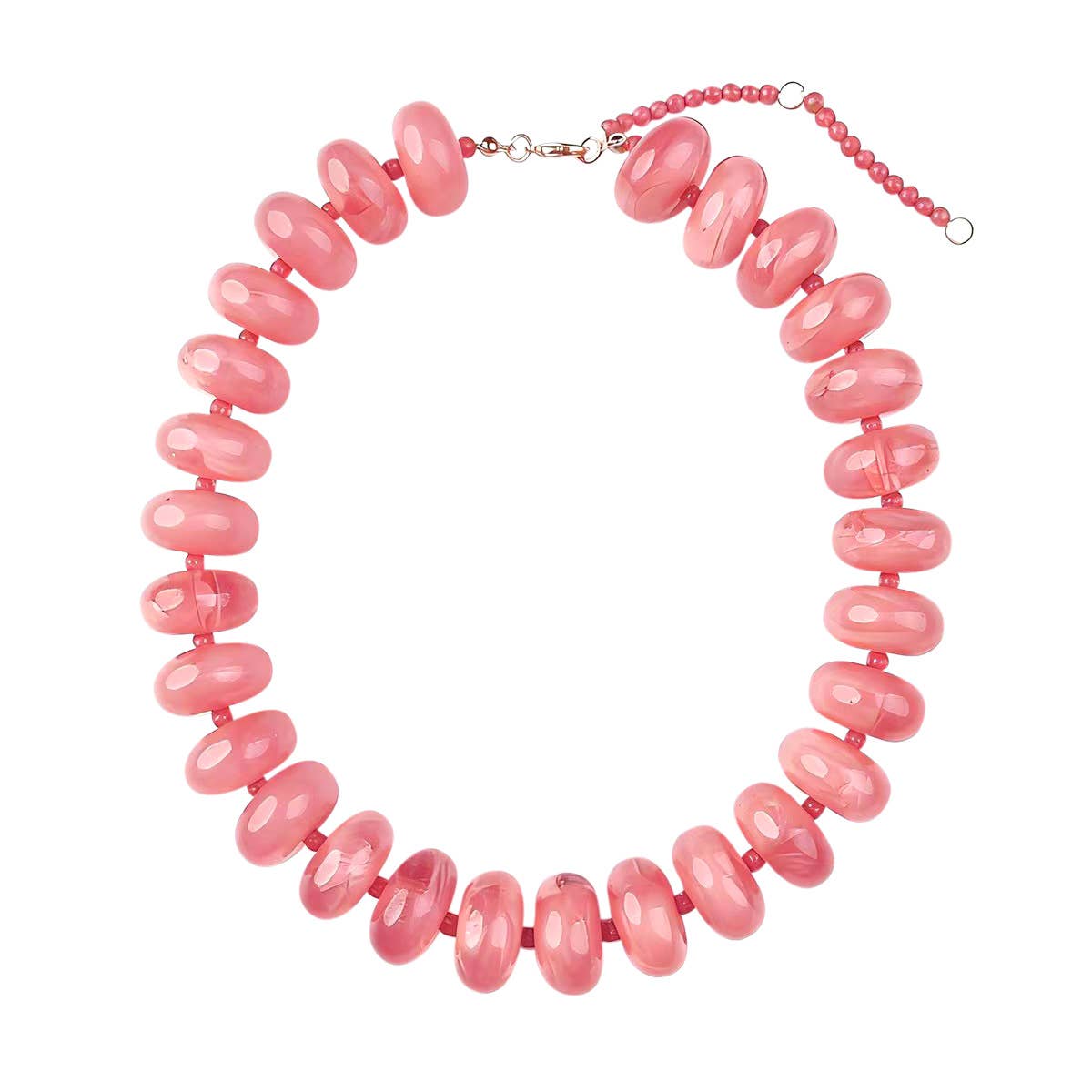 Light Pink- Bailey Chunky Beaded Necklace