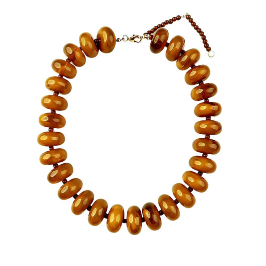 Tortoise- Bailey Chunky Beaded Necklace