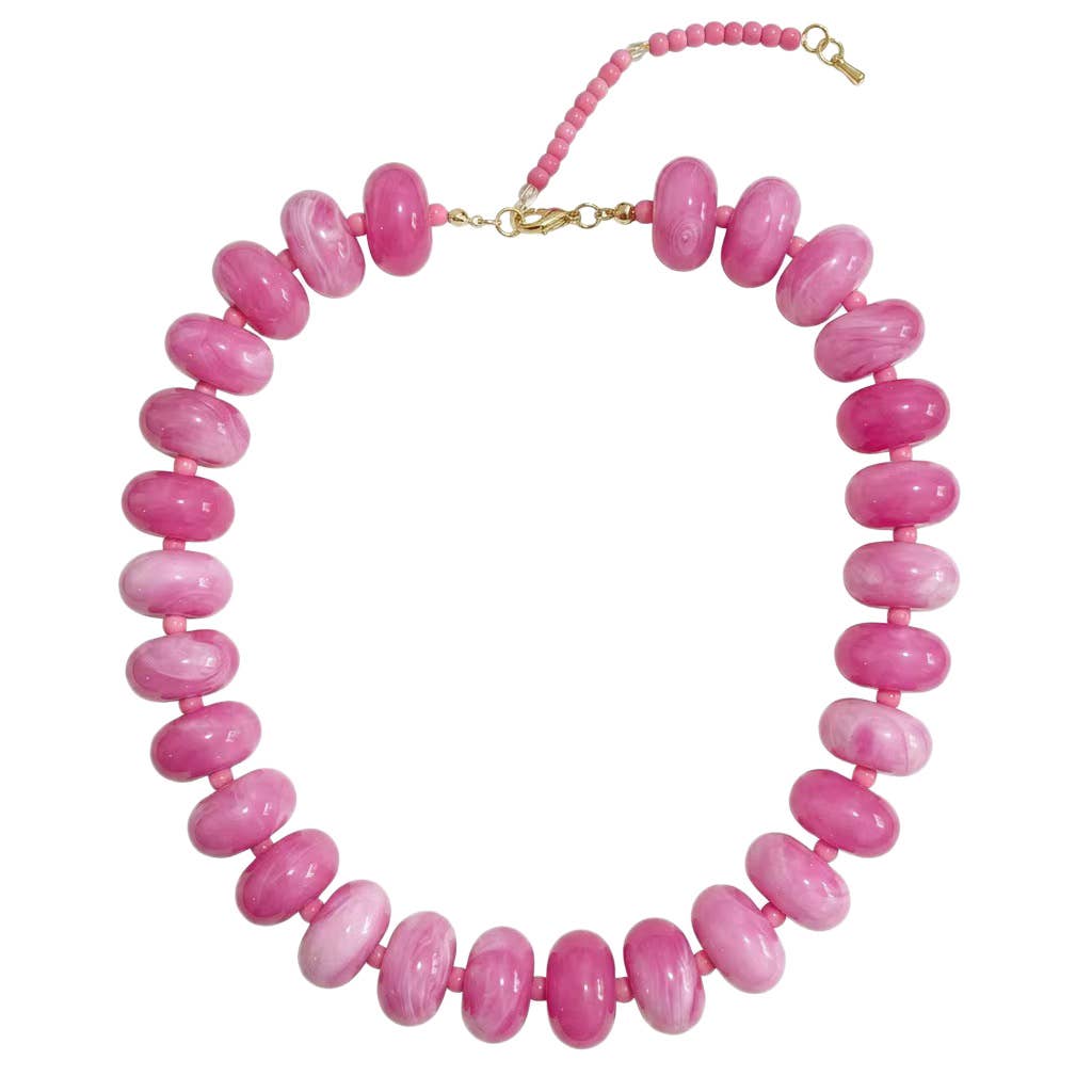 Hot Pink Mix- Marlan Chunky Beaded Necklace