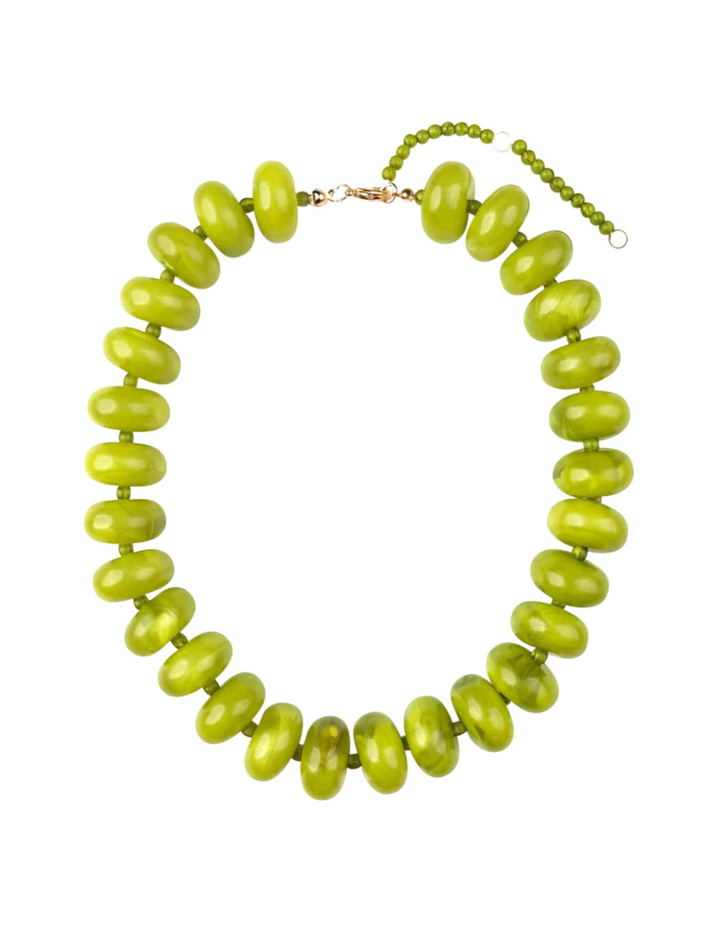 Chartreuse- Bailey Chunky Beaded Necklace
