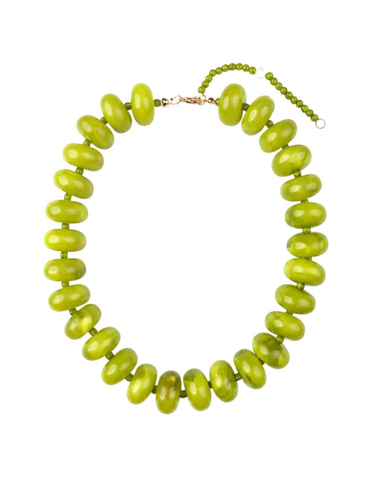 Chartreuse- Bailey Chunky Beaded Necklace