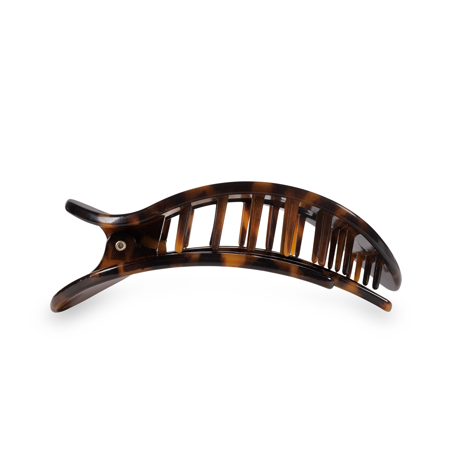 Medium Tortoise Round Flat Hair Clip